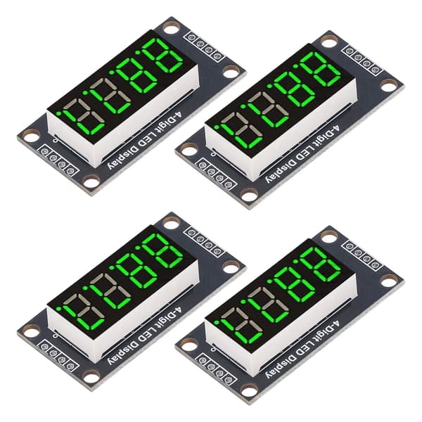 4 sett digitalt rørdisplaymodul LED 4-sifret 7-segment 0,36 tommer TM1637 drivbrikke grønn MRA110E