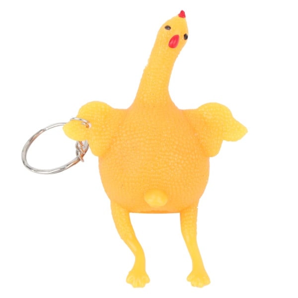 Innovativ kyllingeform Stress Relief Legetøj Nøglering Squeeze Toy Børn fødselsdagsgave