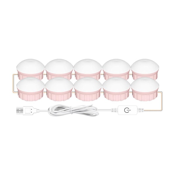 Profesjonelle speillykter for speil USB 5V sminke speillykter 3 farger dimbar justerbar lysstyrke lys for sminkeforfengelighetstabell