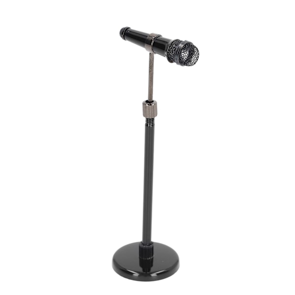 Miniatyyrimikrofoni Säädettävä Mini Mikrofoni Malli Mini Musiikki-instrumentti Koristelaatikolla Musta