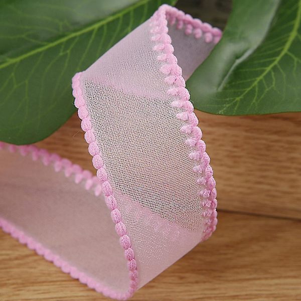 5 Rullaa Läpinäkyvää Kevyttä Chiffon-Satiininauhaa Pakkaamiseen ja Koristeluun Ystävänpäiväksi, Hääjuhliin, Syntymäpäiville, Kimppuihin ja Seppeleisiin 10 Jaardia