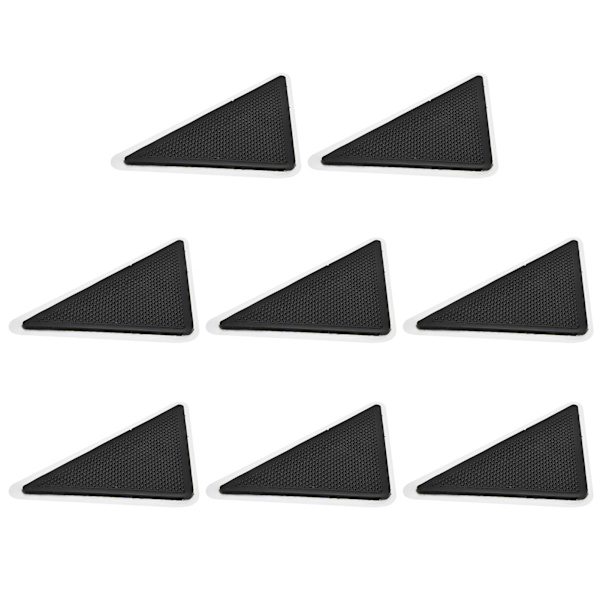 8 sæt tæppetape Anti-slip tæppe tape Trekantet gummi tæppe Pad Vaskbar tæppefastgørelse til flisegulv