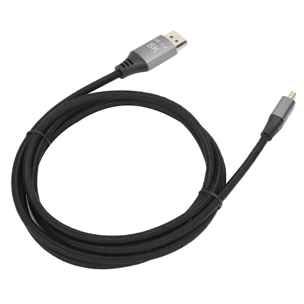 Version 1.4 Mini DP til DP-kabel - To-vejs gensidig konvertering til Displayport-linje 4K@144Hz HD-kabel til computere, tv'er, projektorer, skærme 2 meter