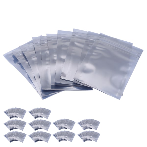 100 st/ set 6x9 cm antistatisk återförslutningsbar förvaringsväska för elektroniska tillbehör