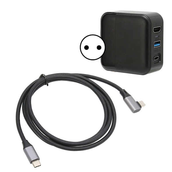 HD Multimedia Interface TV-docka 3 i 1 4K laddningsdockadapter med USB 3.0-port för Switch OLED Smartphone 100‑240V EU-kontakt