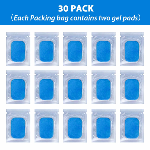 30 st EMS Gel Pads Hydrogel Gel Träning Ersättning Gel Ark för Bukmuskler Elektrostimulator