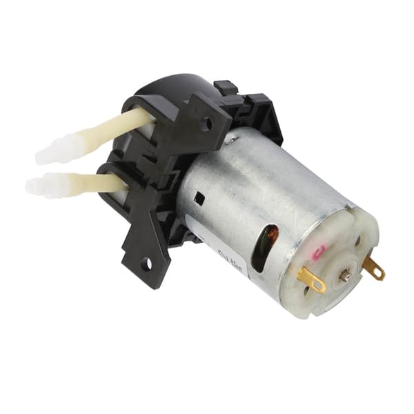 D-2 2*4mm DC 12V DIY Peristaltisk Væskepumpe Doseringspumpe til Laboratorieanalyse (Sort)
