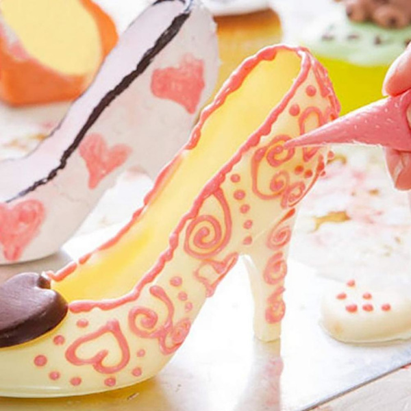 Högklackad skomodell 3D högklackad chokladfondantform DIY tårtdekorationsform köksbakningsverktyg