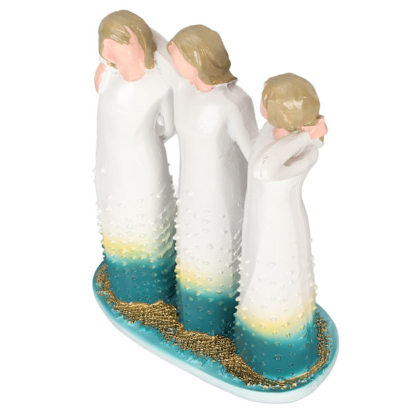 3 Kvinder Statue Harpiks Håndlavet Dekorativ Ornament Søstre Venner Figur til Home Desktop