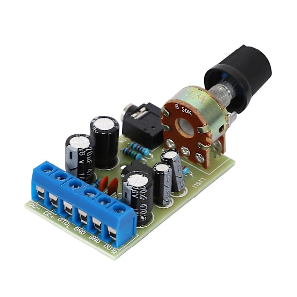 DC1.8-12V TDA2822M Förstärkare 2.0 Kanal Stereo 3.5mm Ljudförstärkarkort Modul Grön-DT