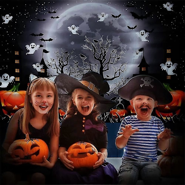 Halloween-tausta Iso Halloween-taustabanneri Pelottava kurpitsavalokuvaus seinätausta