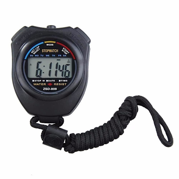 Multifunktionel Digital Sports Stopur LCD Timer til Fitness Tidsstyring og Alarm