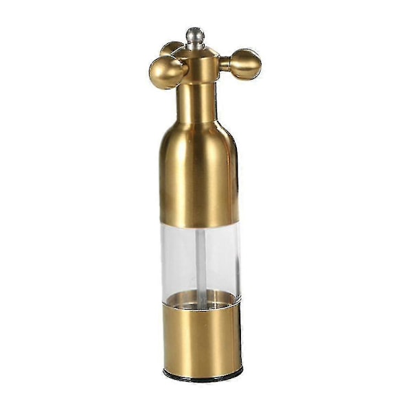Pepperkvern Saltbøsse, Kjøkken Rustfritt Stål Salt Pepper Kverner Håndlaget Justerbar Zekai GoldenTrumpet