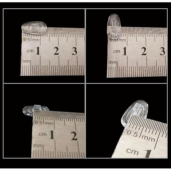 Silikon neseputer - Formet trykk inn, 14mm, 10 par