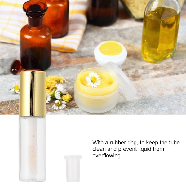 45 stk 1,2 ml Mini påfyllbare tomme lipgloss-tuber leppestiftflaskebeholderdispenser gull
