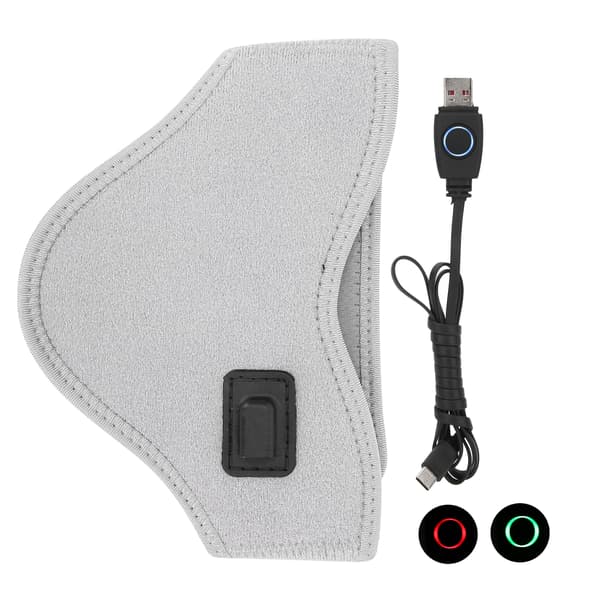 Uppvärmd halsduk för att lindra nacksmärta, värmeterapi, justerbar USB-uppvärmd cervikal krage, grå