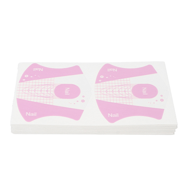 100 st Nail Art Guide Form Återanvändbar självhäftande Nail Art Extension Sticker för kvinnor tjejer