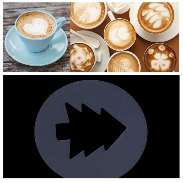 Set i plast - 16 st för cappuccino, choklad, latte art gör det själv