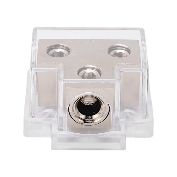 2 Way Power Distribution Block Zinc Alloy Distribution Connecting Block With Plastic Cover for Car Audio