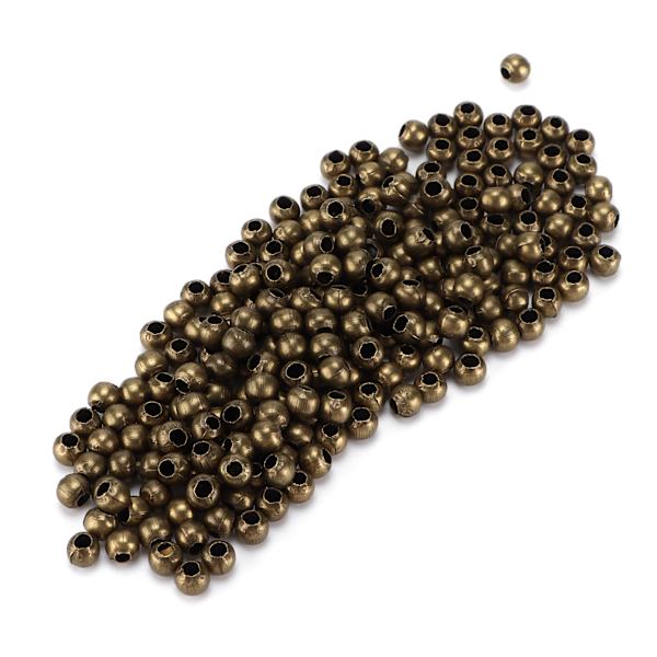 200 st smycken pärlor enkelt material armband halsband tillbehör partition pärlor för DIY smycken brons