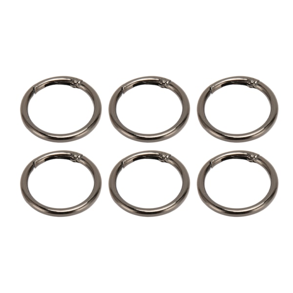 20 st Spring O-ringar 1.54in Diameter 0.16in Tjock Stark Koppar Kompakta Spring Spännen för Nyckelring Halsband Smycken DIY Silver Färg