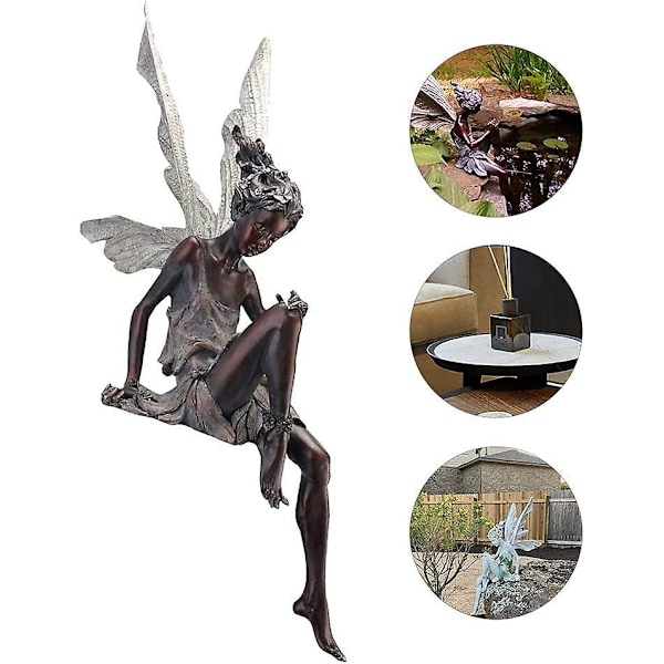 Eventyrhage-statue - Brun harpikshåndverkdekorasjon for studierom, stue, soverom