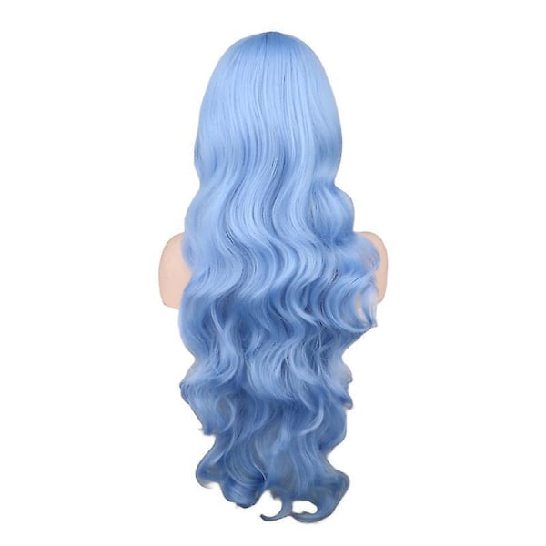 Pitkä spiraalimainen kihara cosplay-peruukki - 32\" (80cm) - Azure Blue - 1 kpl