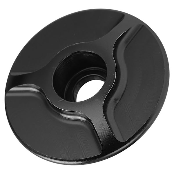 Aluminium gevindløst frempind headset cover til MTB mountainbike, sort