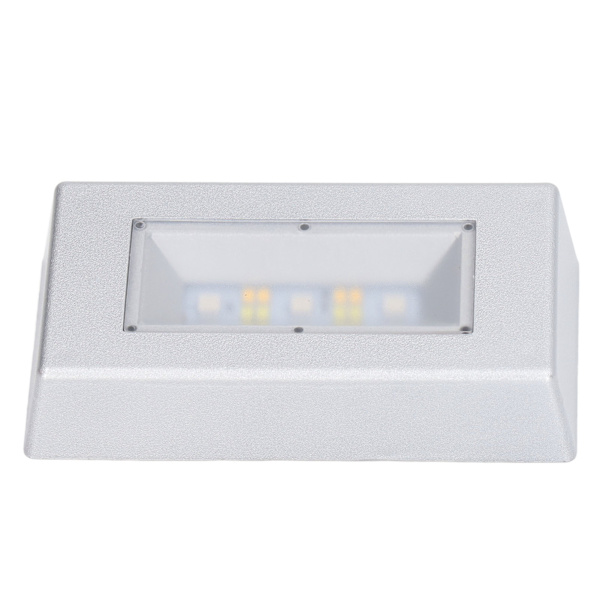 LED-displaybase med flere moduser, sølv rektangulær LED-lysdisplaybase med USB-kabel for smykker og krystaller