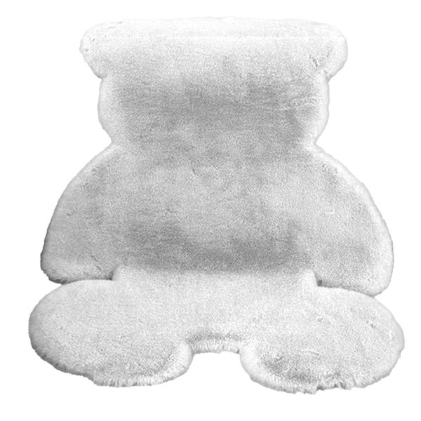 Suloinen makuuhuoneen matto Pehmeä karhu muotoinen pörröinen lattiamatto lapsille Teini-ikäisille tytöille Huoneen lattia Olohuone Valkoinen 45x60