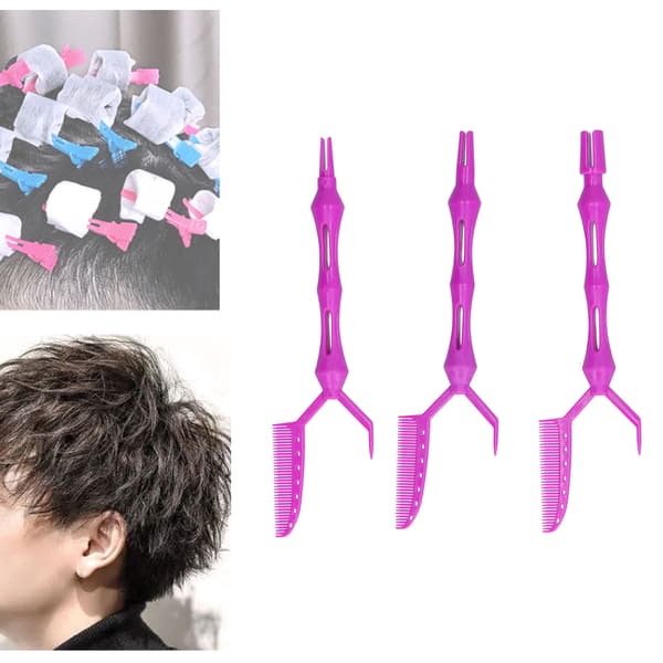 Barber Shop Hår Permanent Kam Hår Positionering Permanent Farvning Kam Styling Værktøj Sæt Lilla