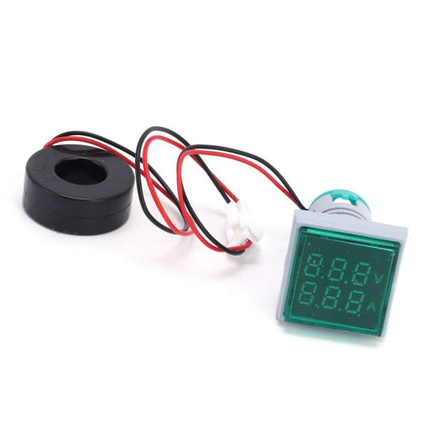Aktuell signalindikator universell 2-display fyrkantig lampa ljus 60~500V AC AD16-22FVAGrön
