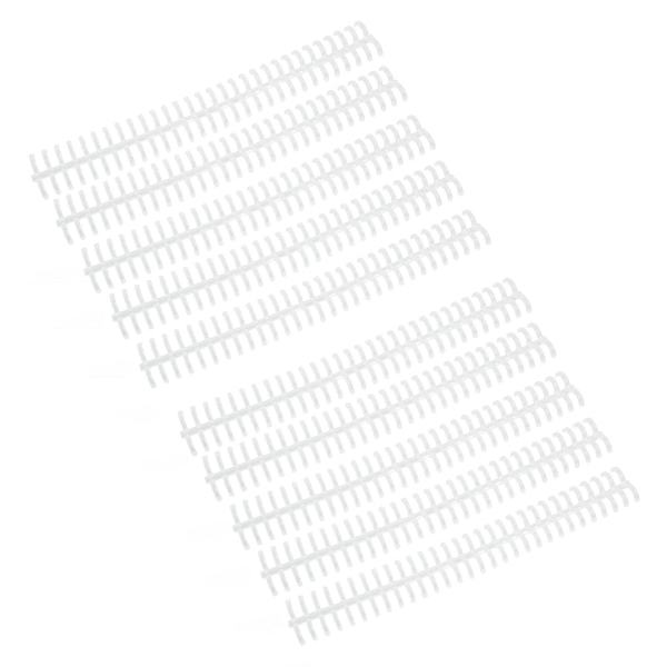 10 st bindande ryggar spiraler spolar kammar 30 hål plastlist för lösblad 1/2 tum diameter transparent