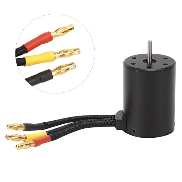 3650 Borstlös motor RC bildel tillbehör passar för HSP 1/8 1/10 RC bil svart5200KV