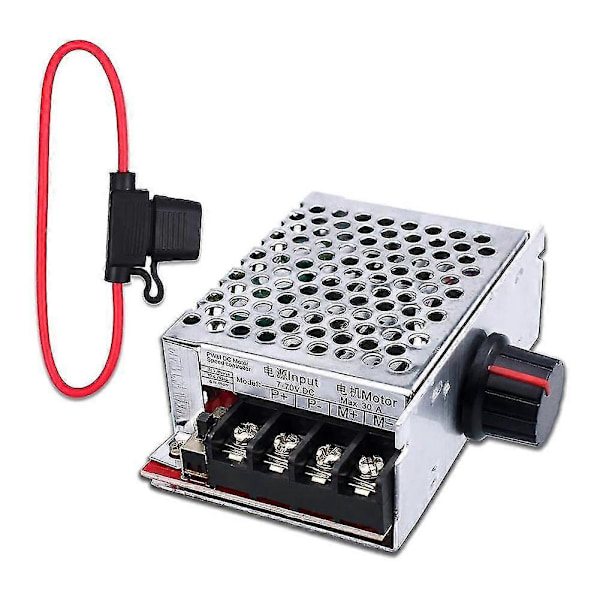 7-70V 30A PWM DC-moottorin nopeudensäädin kytkinohjaus 12V 24V 36V 48V 30 ampeerin sulakkeella