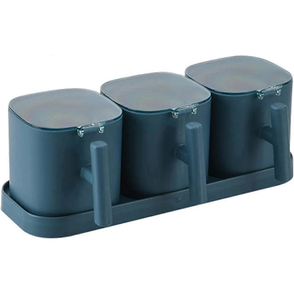 Kryddburksset med bricka, fuktsäker försegling, kryddburk, saltströare, kök, tredelat set