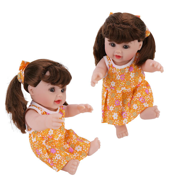 30 cm realistisk Reborn babydocka i helkropp vinyl Livsliknande vattentät söt babydocka Orange