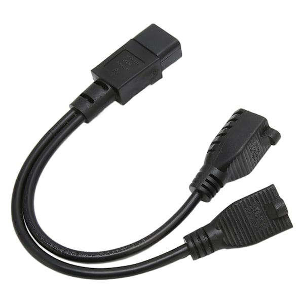 Y Splitter strømstikledning IEC 320 C14 han til dobbelt 5 15R hun splitter adapterkabel 11,8 tommer 10A 125‑250V