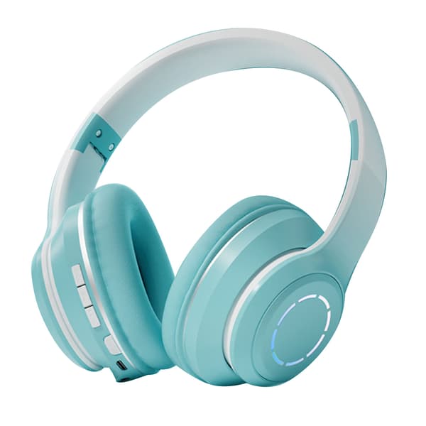 Trådlöst Spelheadset Gradient BT5.2 Anslutning Mjuka Öronkuddar Färgglada Ljus Spelheadset för Dator Bärbar Dator Grön