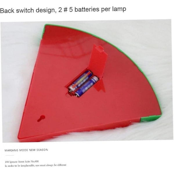 Sengelampe, natlampe sengelampe LED børneværelse lille natlampe vandmelonform gave batteridrevet