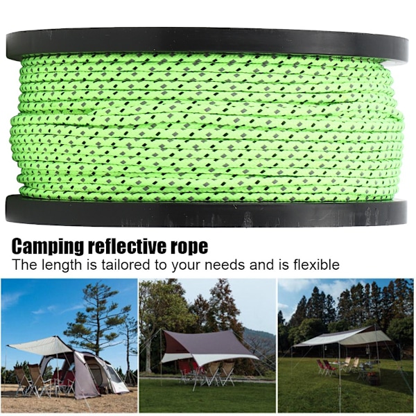 Högdensitet 2,5 mm Multifunktionell Campingtält Reflekterande Vindtät Säkerhetsrep