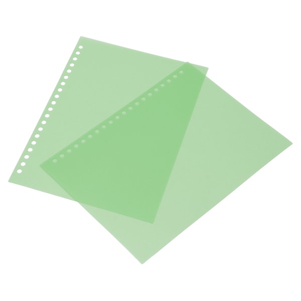 50 st arkpapper bindande omslag matt A5 20 hål PP plast för presentation grön