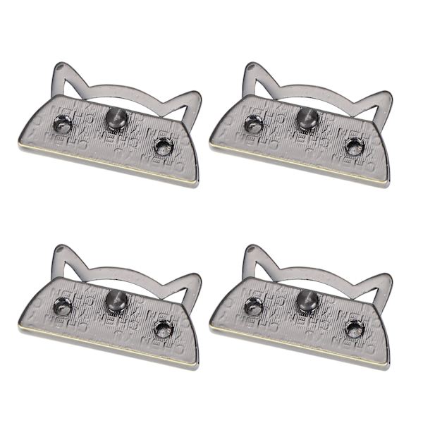 4 Set Metall Dekorativt Spänne Katt Klämma Stopper Läder Varor Bagage Jeans DIY Tillbehör Brons B01-51-52058