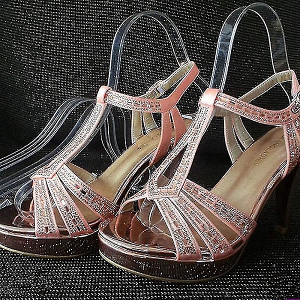 Akryl genomskinlig sandal sko display stativ - set om 10 stycken