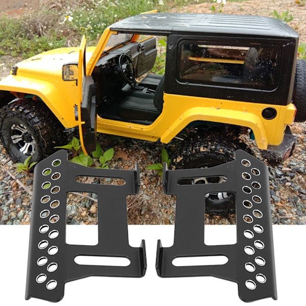 Aluminiumlegering Side Foot Pedal Plate Axial Footplate Reservedeler for SCX10 1/10 RC Bil Svart