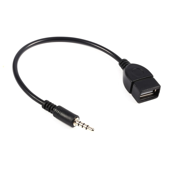 Muuntimen sovitinkaapeli 3,5 mm uros Audio AUX -liitäntä USB 2.0 Type A -naarasliittimeen OTG