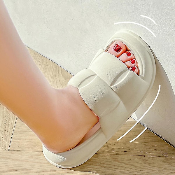 Mukavat paksut pohjalliset unisex-kotitossut kesään 40-41 valkoinen
