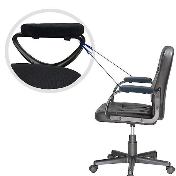 250*75*30mm Ekstra Tykke Armlæns Puder til Stol Albue Pude Trykaflastning Kontorstol Gaming Stol Armlæn med Memory Foam Puder 2 stk