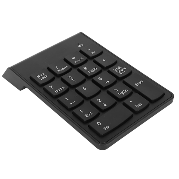 Bluetooth trådløse talltaster 18 U-formede taster 32,8 fot tilkoblingsavstand Lavt støy Mini numerisk tastatur for bærbar PC