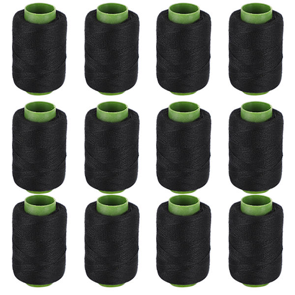 Svart trådbroderi Polyester trådspole för quiltning Symaskin Handsömnad